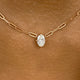 1ct Oval Diamond Choker, Solid Gold 14k
