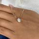 1ct Oval Diamond Choker, Solid Gold 14k