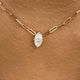 Solitaire Necklace 1 ct TCW , Solid Gold 14k