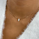 Solitaire Necklace 1 ct TCW , Solid Gold 14k