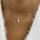 Solitaire Necklace 1 ct TCW , Solid Gold 14k