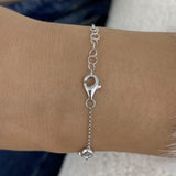Bezel Stations Chain Bracelet 0.7 ct TCW , Solid Gold 14k