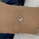 Bezel Stations Chain Bracelet 0.7 ct TCW , Solid Gold 14k