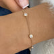 Bezel Stations Chain Bracelet 0.7 ct TCW , Solid Gold 14k