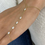 Hand Harness Bracelet 0.9 ct TCW , Solid Gold 14k