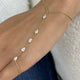 Hand Harness Bracelet 0.9 ct TCW , Solid Gold 14k