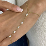 Hand Harness Bracelet 0.9 ct TCW , Solid Gold 14k