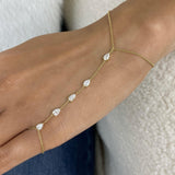 Hand Harness Bracelet 0.9 ct TCW , Solid Gold 14k