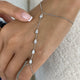 Hand Harness Bracelet 0.9 ct TCW , Solid Gold 14k