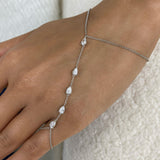 Hand Harness Bracelet 0.9 ct TCW , Solid Gold 14k