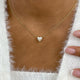 Romantic Necklace 1.5 ct TCW , Solid Gold 14k