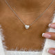 Romantic Necklace 2 ct TCW , Solid Gold 14k
