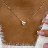 Romantic Necklace 2 ct TCW , Solid Gold 14k