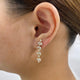 Chandelier Drop Earrings 2.1 ct TCW , Solid Gold 14k