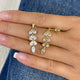 Chandelier Drop Earrings 3.9 ct TCW , Solid Gold 14k