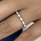 Stackable Band Ring 0.4 ct TCW , Solid Gold 14k
