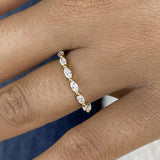Band Ring 0.4 ct TCW , Solid Gold 14k
