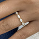 Side Band Ring 0.7 ct TCW , Solid Gold 14k