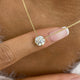 Formal Necklace 1 ct TCW , Solid Gold 14k