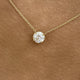 Formal Necklace 1 ct TCW , Solid Gold 14k