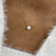 Formal Necklace 1 ct TCW , Solid Gold 14k