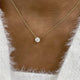 Formal Necklace 1 ct TCW , Solid Gold 14k