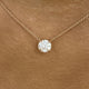 Formal Necklace 1 ct TCW , Solid Gold 14k