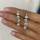 Chandelier Drop Earrings 2.1 ct TCW , Solid Gold 14k