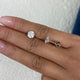 Solitaire Stud Earrings 3 ct TCW , Solid Gold 14k