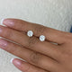 Solitaire Stud Earrings 3 ct TCW , Solid Gold 14k