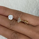 Solitaire Stud Earrings 4 ct TCW , Solid Gold 14k