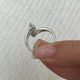 Marquise and round Ring 0.9ct TCW, White Gold 14K