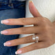 Marquise and round Ring 0.9ct TCW, Rose Gold 14K