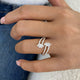 Marquise and round Ring 0.9ct TCW, Rose Gold 14K