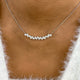 Marquise,Round Pendant Necklace 1.8ct TCW, White Gold 14K