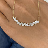 Marquise Pendant Necklace 1.8ct TCW, Yellow Gold 14K
