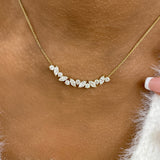 Marquise Pendant Necklace 1.8ct TCW, Yellow Gold 14K