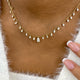 PEAR Necklace 2.7ct TCW, Yellow Gold 14K