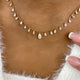 PEAR Necklace 2.9ct TCW, Rose Gold 14K