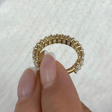 EMERALD Band Ring 2.7ct TCW, Yellow Gold 14K