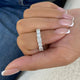 Emerald & Round Ring 2.3ct TCW, White Gold 14K