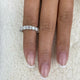 Emerald & Round Ring 2.3ct TCW, White Gold 14K