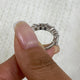Emerald & Round Ring 2.3ct TCW, White Gold 14K