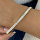 Emerald cut Tennis Bracelet 9ct TCW, Yellow Gold 14K