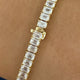 Emerald cut Tennis Bracelet 9ct TCW, Yellow Gold 14K