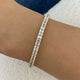 Emerald cut Tennis Bracelet 9ct TCW, Yellow Gold 14K