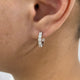 Round Earrings 1.3ct TCW, White Gold 14K