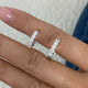 Round Earrings 1.3ct TCW, White Gold 14K