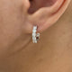 Round Earrings 1.3ct TCW, White Gold 14K