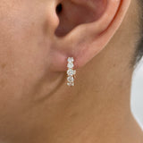 Round Earrings 1.3ct TCW, Rose Gold 14K